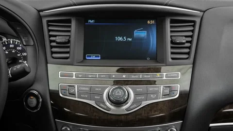 Car interior with board and build in radio  2016 Infiniti QX60 Hybrid Stock Footage 159900327