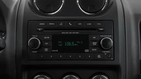 Car interior with board and build in radio  2017 Jeep Compass Sport SE Stock-Footage 159904587