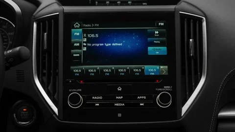 Car interior with board and build in radio  2018 Subaru Impreza 2.0i Limited Video stock 159962210