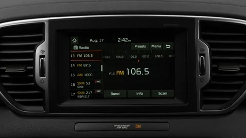Car interior with board and build in radio  2018 Kia Sportage LX Stock Footage 159965135