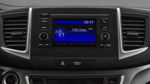 Car interior with board and build in radio  2019 Honda Passport Sport Stock Footage 160085658