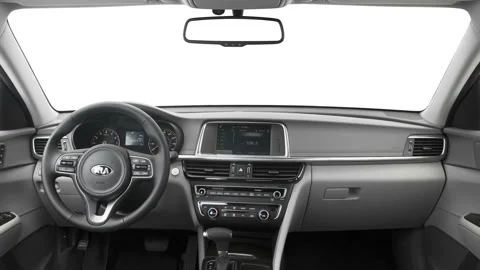 Car interior with board and steering wheel  2016 Kia Optima EX Stock Footage 159862978