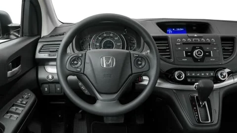 Car interior with board and steering wheel in studio 2016 Honda CR-V SE Stock Footage 159866078