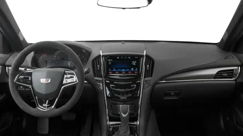 Car interior with board and steering wheel  2016 Cadillac ATS-V Stock Footage 159870172