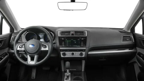 Car interior with board and steering wheel  2017 Subaru Legacy 2.5i Sport Stock Footage 159883145