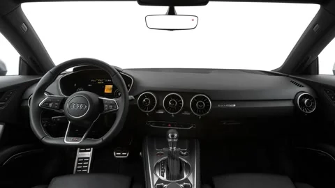 Car interior with board and steering wheel  2016 Audi TTS Stock Footage 159894896