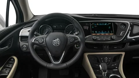 Car interior with board and steering wheel 2017 Buick Envision Preferred Stock Footage 159913766