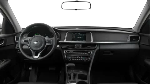 Car interior with board and steering wheel  2017 Kia Optima Hybrid Premium Stock Footage 159920623