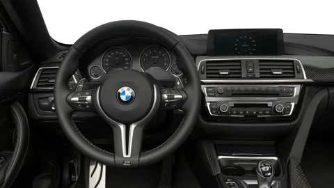 Car interior with board and steering wheel in studio 2018 BMW 4-series M4 Stock Footage 159951771