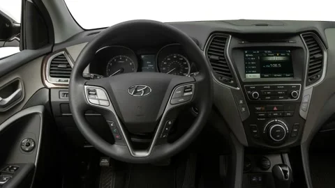 Car interior with board and steering wheel 2018 Hyundai Santa Fe Sport SE Stock Footage 159952960