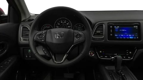 Car interior with board and steering wheel in studio 2018 Honda HR-V EX-L Navi Stock Footage 159972092