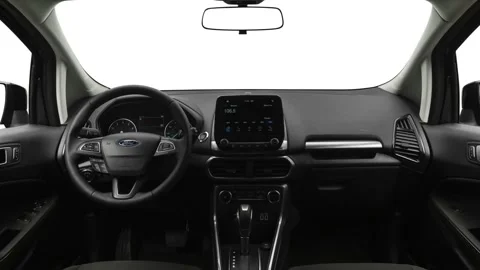 Car interior with board and steering wheel  2018 Ford EcoSport SE Stock Footage 159993407