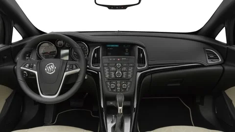 Car interior with board and steering wheel  2018 Buick Cascada Premium Stock Footage 160006756