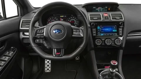 Car interior with board and steering wheel in studio 2019 Subaru WRX STI Stock Footage 160010019