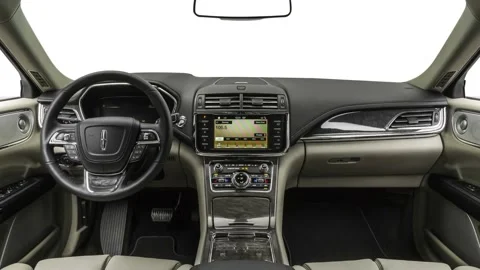 Car interior with board and steering wheel  2018 Lincoln Continental Reserve Stock Footage 160011382