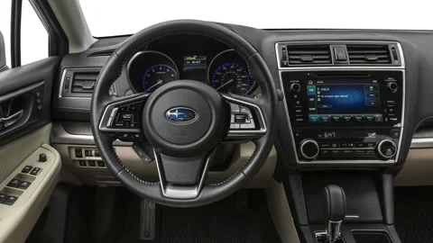 Car interior with board and steering wheel 2019 Subaru Outback 2.5i Limited Stock Footage 160013157