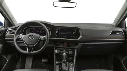 Car interior with board and steering wheel  2019 Volkswagen Jetta SEL Premium Stock Footage 160014208