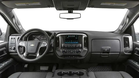 Car interior with board and steering wheel  2018 Chevrolet Silverado 2500HD LT Stock Footage 160015302