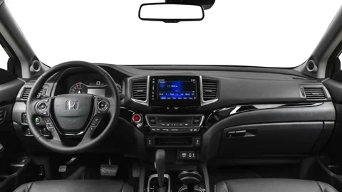 Car interior with board and steering wheel  2019 Honda Ridgeline RTL-E Stock Footage 160021550