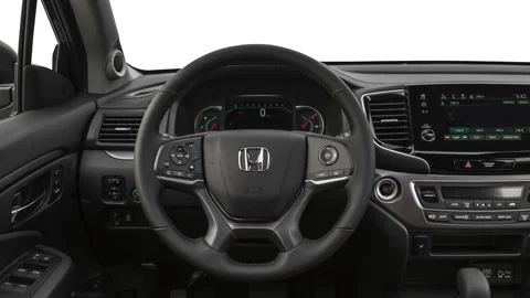 Car interior with board and steering wheel in studio 2019 Honda Pilot EX-L Stock Footage 160043858