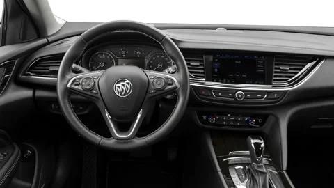 Car interior with board and steering wheel 2019 Buick Regal Tourx Essence Stock Footage 160061439