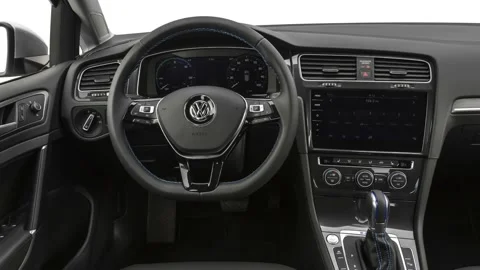 Car interior with board and steering wheel 2019 Volkswagen e-Golf SEL Premium Stock Footage 160067282