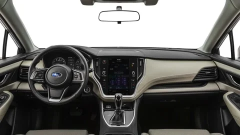Car interior with board and steering wheel  2020 Subaru Legacy 2.5i Premium Stock Footage 160069854