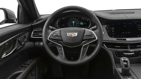 Car interior with board and steering wheel 2019 Cadillac CT6 Premium Luxury Stock Footage 160075622