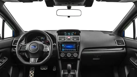 Car interior with board and steering wheel  2020 Subaru WRX Premium Video stock 160081101