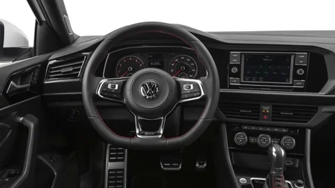Car interior with board and steering wheel in studio 2019 Volkswagen Jetta GLI S Stock-Footage 160082305