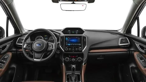 Car interior with board and steering wheel  2020 Subaru Forester 2.5i Touring Stock Footage 160090626