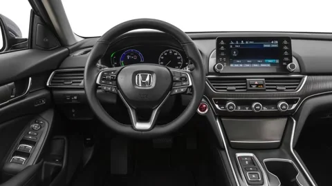 Car interior with board and steering wheel 2020 Honda Accord Hybrid EX-L sedan Stock Footage 160100200