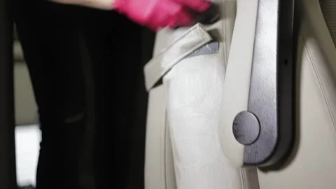 Car interior cleaning, interior cleaning, car cleaning, car interior care Stock Footage 266439518