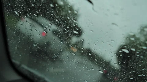 Car interior during the rain Stock Footage 46806273