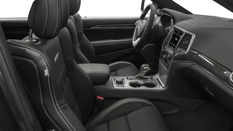Car interior with front seats and board wide shot 2017 Jeep Grand Cherokee SRT Stock Footage 159912017