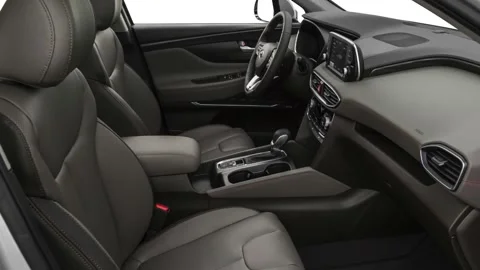 Car interior with front seats and board 2019 Hyundai Santa Fe Limited 2.0T Stock Footage 160027045