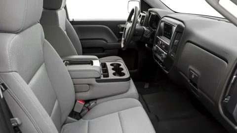 Car interior with front seats and board 2019 Chevrolet Silverado 1500 LD WT Stock Footage 160061865
