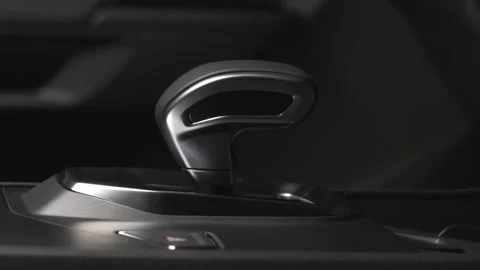 Car interior shot in a black studio. Artificial lighting. Slow camera movement Stock Footage 273278452