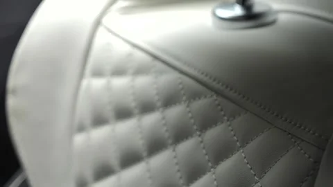 Car interior shot in a black studio. Artificial lighting. Slow camera movement Stock Footage 274431732