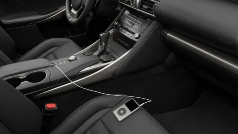 Car interior with smartphone  2017 Lexus IS IS Turbo F Sport Stock Footage 159921063
