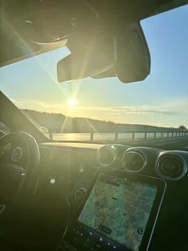 Car Interior with Sunlight Stock-Fotos