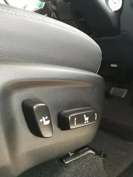 Car interior system button control electric seat Foto stock