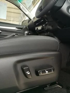 Car interior system button control electric seat Fotos de archivo