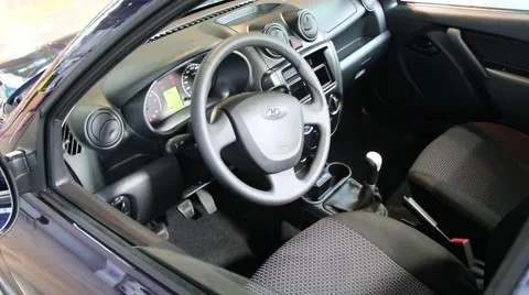 Car interior - view from the window Stock Footage 50122539