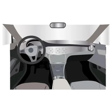 Car interior on white Stock-Illustration