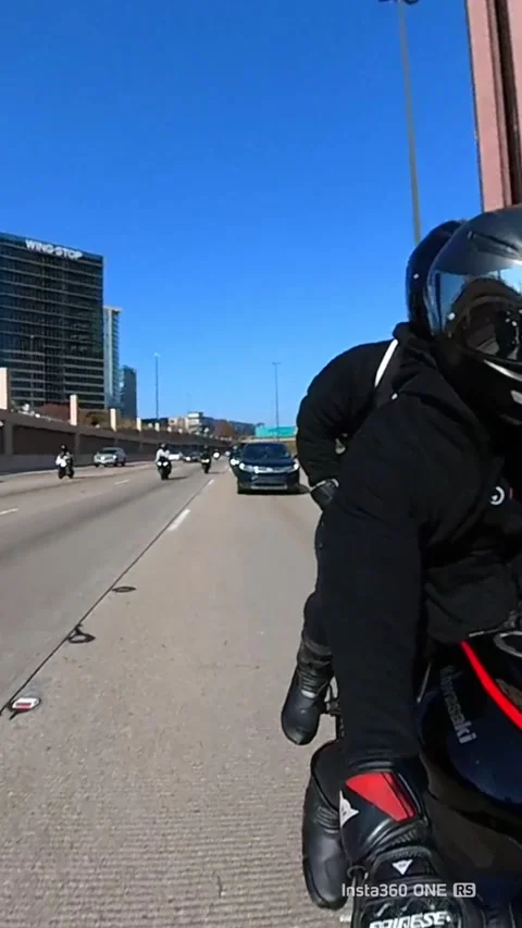 Car Invades Space During Motorcycle Group Ride, Dallas, Texas, USA - 22 Dec 2024 Stock Footage 305782802