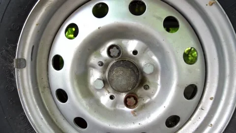 Car iron wheel Video stock 159864661