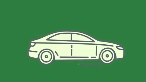 Car on isolated on green screen background Stock Footage 336967479
