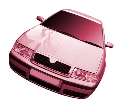 Car isolated on white Stock Photos