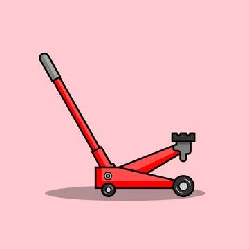 Car Jack Mobile Stock Illustration